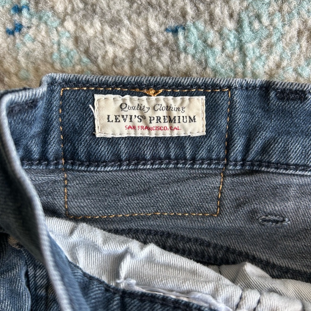 Levi's Blue Denim Jeans with Brown Leather Patch